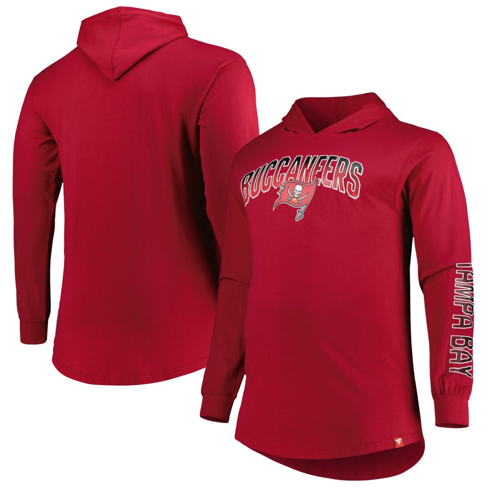Tampa Bay Buccaneers Big & Tall Front Runner Pullover Hoodie Red - Fanatics