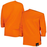Cincinnati Bengals KIYA TOMLIN Women's Twisted Tri-Blend Asymmetrical 3/4-Dolman Sleeve Sweatshirt Orange - NFL