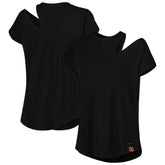 Cincinnati Bengals KIYA TOMLIN Women's Cut Out Tri-Blend Shirt Black - NFL