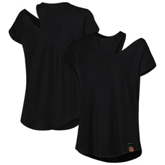Cincinnati Bengals KIYA TOMLIN Women's Cut Out Tri-Blend Shirt Black - NFL