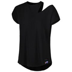 Pittsburgh Steelers KIYA TOMLIN Women's Cut Out Tri-Blend Shirt Black - NFL