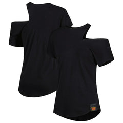 Washington Commanders KIYA TOMLIN Women's Cut Out Tri-Blend Shirt Black - NFL