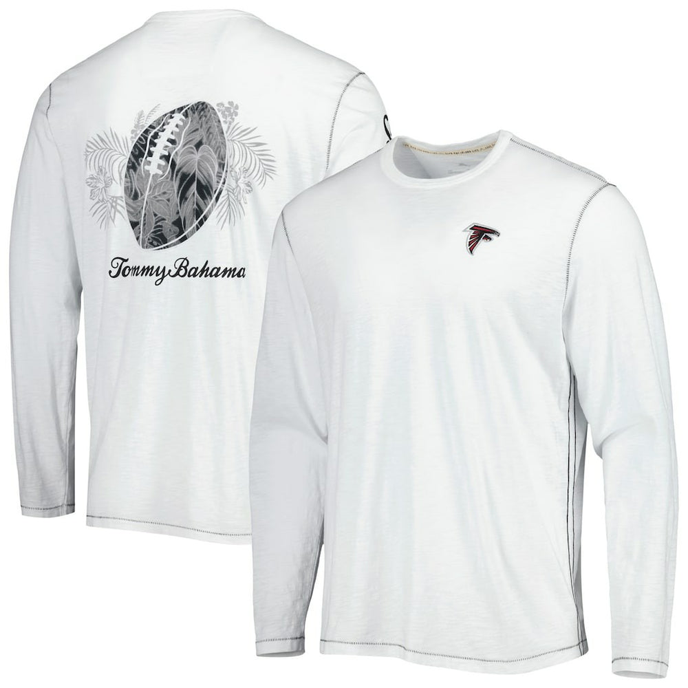 Atlanta Falcons Laces Out Billboard Long Sleeve T-Shirt White - Tommy Bahama