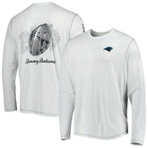 Carolina Panthers Laces Out Billboard Long Sleeve T-Shirt White - Tommy Bahama
