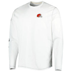 Cleveland Browns Laces Out Billboard Long Sleeve T-Shirt White - Tommy Bahama