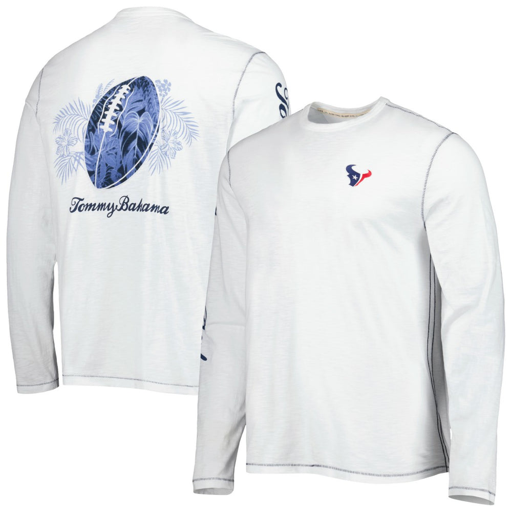 Houston Texans Laces Out Billboard Long Sleeve T-Shirt White - Tommy Bahama