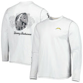 Los Angeles Chargers Laces Out Billboard Long Sleeve T-Shirt White - Tommy Bahama
