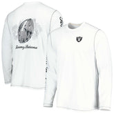 Las Vegas Raiders Laces Out Billboard Long Sleeve T-Shirt White - Tommy Bahama