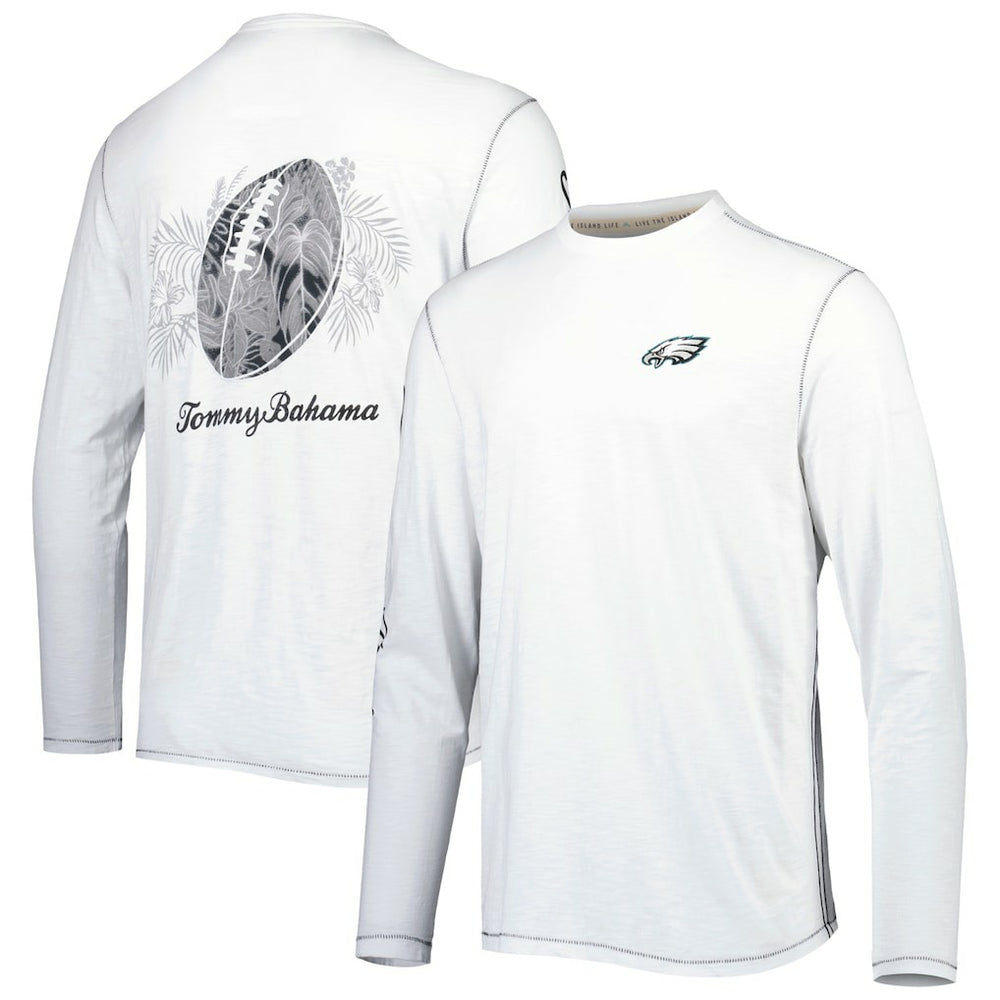 Philadelphia Eagles Laces Out Billboard Long Sleeve T-Shirt White - Tommy Bahama