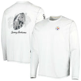 Pittsburgh Steelers Laces Out Billboard Long Sleeve T-Shirt White - Tommy Bahama