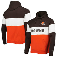 Cleveland Browns New Era Colorblock Current Pullover Hoodie Orange - NFL
