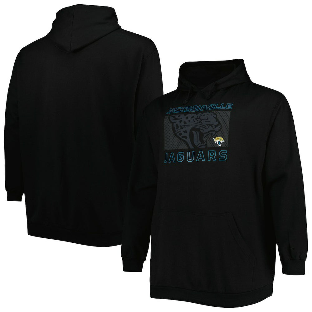 Jacksonville Jaguars Big & Tall Pop of Color Pullover Hoodie Black - Fanatics