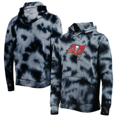 Tampa Bay Buccaneers New Era Team Tie-Dye Pullover Hoodie Black - NFL