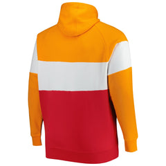 Tampa Bay Buccaneers New Era Big & Tall Throwback Colorblock Fleece Raglan Pullover Hoodie Orange/Red - NFL