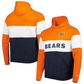 Chicago Bears New Era Colorblock Throwback Pullover Hoodie Navy/Orange - NFL