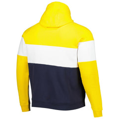 Los Angeles Rams New Era Colorblock Throwback Pullover Hoodie Navy/Gold - NFL