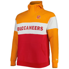 Tampa Bay Buccaneers New Era Big & Tall Throwback Colorblock Raglan Pullover Hoodie Red - NFL