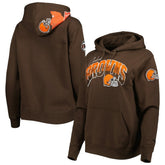 Cleveland Browns Pro Standard Women's Local Patch Pullover Hoodie Brown - NFL