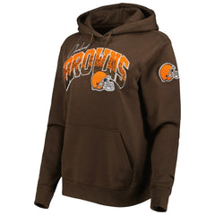 Cleveland Browns Pro Standard Women's Local Patch Pullover Hoodie Brown - NFL
