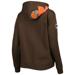 Cleveland Browns Pro Standard Women's Local Patch Pullover Hoodie Brown - NFL