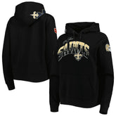 New Orleans Saints Pro Standard Women's Local Patch Pullover Hoodie Black - NFL