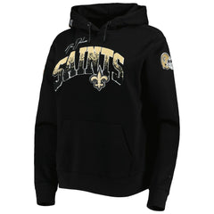 New Orleans Saints Pro Standard Women's Local Patch Pullover Hoodie Black - NFL