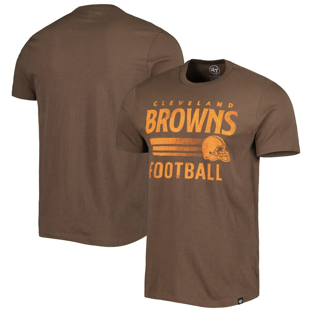 Cleveland Browns '47 Wordmark Rider Franklin T-Shirt Brown - 47 brand