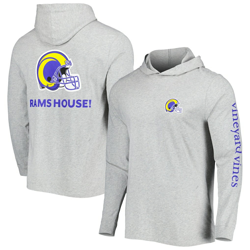 Los Angeles Rams Vineyard Vines Local Long Sleeve Hoodie T-Shirt Heathered Gray - NFL