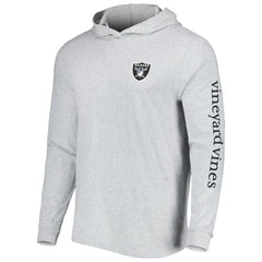 Las Vegas Raiders Vineyard Vines Local Long Sleeve Hoodie T-Shirt Heathered Gray - NFL