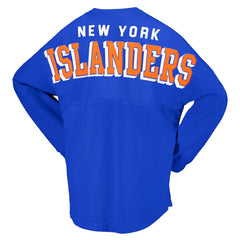 New York Islanders - Fanatics Women's Spirit Lace-Up V-Neck Long Sleeve Jersey T-Shirt Royal