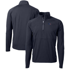 Denver Broncos Cutter & Buck Adapt Eco Knit Hybrid Recycled Quarter-Zip Pullover Top Navy - NFL