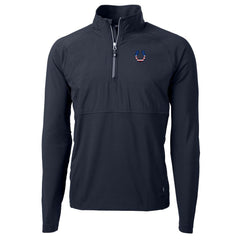 Indianapolis Colts Cutter & Buck Adapt Eco Knit Hybrid Recycled Quarter-Zip Pullover Top Navy - NFL