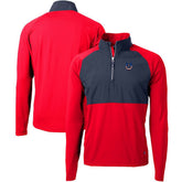 Indianapolis Colts Cutter & Buck Adapt Eco Knit Hybrid Recycled Quarter-Zip Pullover Top Red - NFL