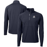 Green Bay Packers Cutter & Buck Adapt Eco Knit Hybrid Recycled Quarter-Zip Pullover Top Navy - NFL