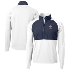 New Orleans Saints Cutter & Buck Adapt Eco Knit Hybrid Recycled Quarter-Zip Pullover Top White - NFL