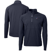 Houston Texans Cutter & Buck Adapt Eco Knit Hybrid Recycled Quarter-Zip Pullover Top Navy - NFL