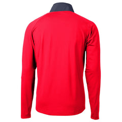 Houston Texans Cutter & Buck Adapt Eco Knit Hybrid Recycled Quarter-Zip Pullover Top Red - NFL