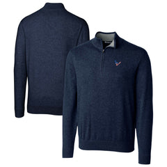 Houston Texans Cutter & Buck Lakemont Quarter-Zip Pullover Sweater Navy - NFL