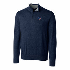 Houston Texans Cutter & Buck Lakemont Quarter-Zip Pullover Sweater Navy - NFL