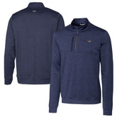 New England Patriots Cutter & Buck Stealth Quarter-Zip Pullover Top Heathered Navy - NFL