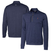 Buffalo Bills Cutter & Buck Big & Tall Stealth Quarter-Zip Jacket Heathered Navy - NFL