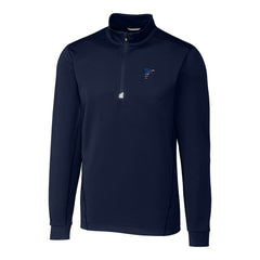 Atlanta Falcons Cutter & Buck Big & Tall Traverse Stretch Quarter-Zip Pullover Top Navy - NFL