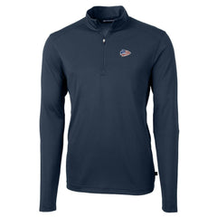 Kansas City Chiefs Cutter & Buck Big & Tall Virtue Eco Pique Recycled Quarter-Zip Jacket Navy - NFL