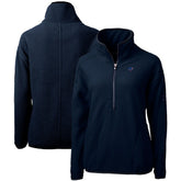 Cincinnati Bengals Cutter & Buck Women's Americana Cascade Eco Sherpa Fleece Half-Zip Pullover Jacket Navy - NFL