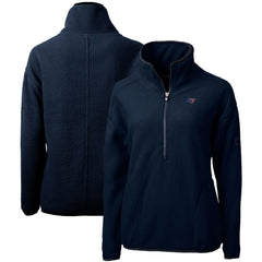 Tampa Bay Buccaneers Cutter & Buck Women's Americana Cascade Eco Sherpa Fleece Half-Zip Pullover Jacket Navy - NFL
