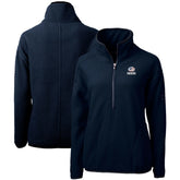 Green Bay Packers Cutter & Buck Women's Americana Cascade Eco Sherpa Fleece Half-Zip Pullover Jacket Navy - NFL