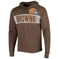 Cleveland Browns '47 Field Franklin Hooded Long Sleeve T-Shirt Brown - 47 brand