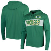 Green Bay Packers '47 Field Franklin Hooded Long Sleeve T-Shirt Green - 47 brand