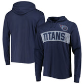 Tennessee Titans '47 Field Franklin Hooded Long Sleeve T-Shirt Navy - 47 brand