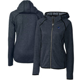 Miami Dolphins Cutter & Buck Women's Mainsail Full-Zip Jacket Heathered Navy - NFL